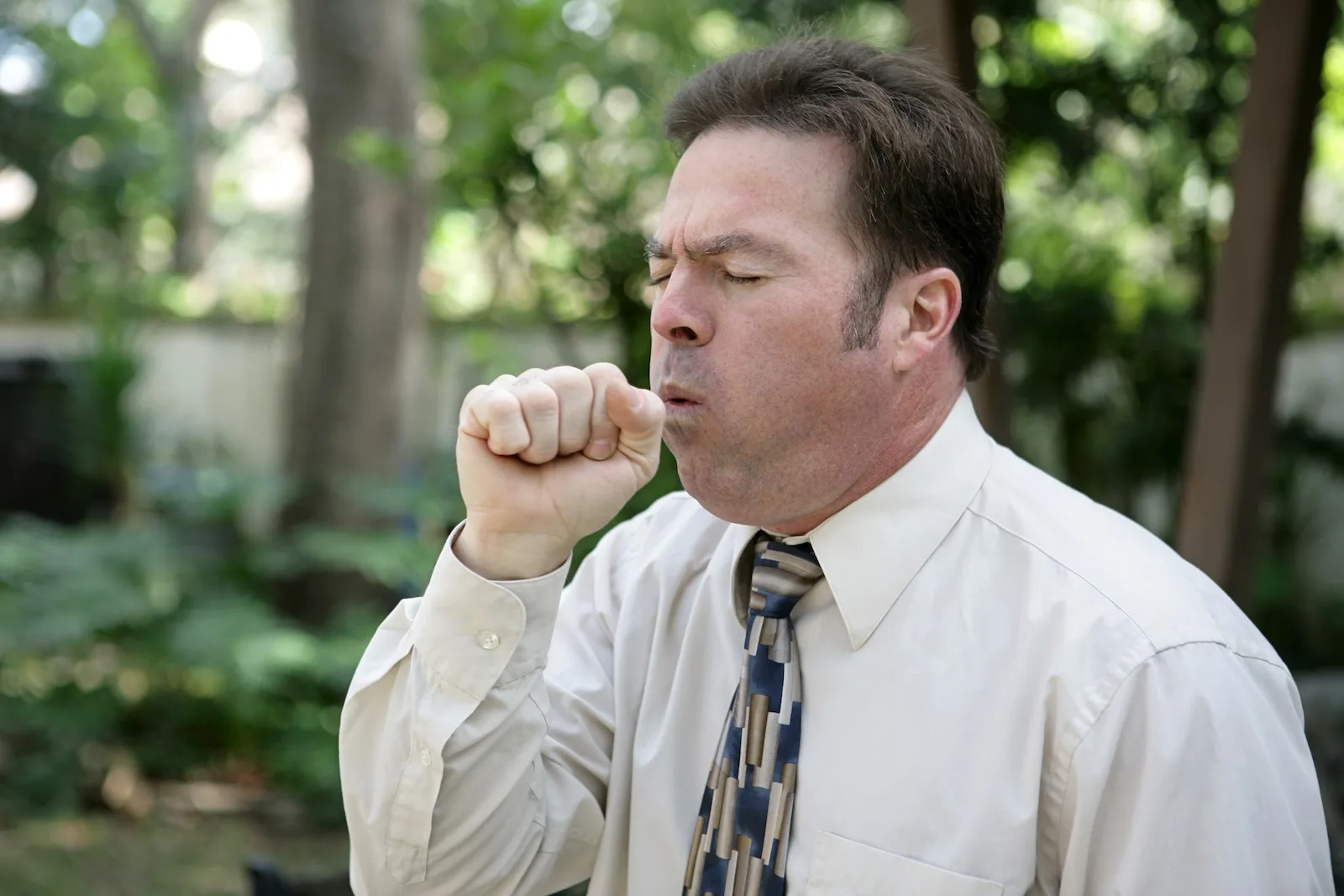 man coughing in a public place wonders if you can overdose on cough drops